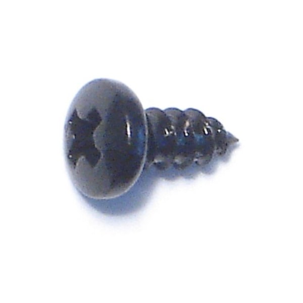 Midwest Fastener Sheet Metal Screw, #4 x 1/4 in, Black Steel Pan Head Phillips Drive, 50 PK 79501 - main